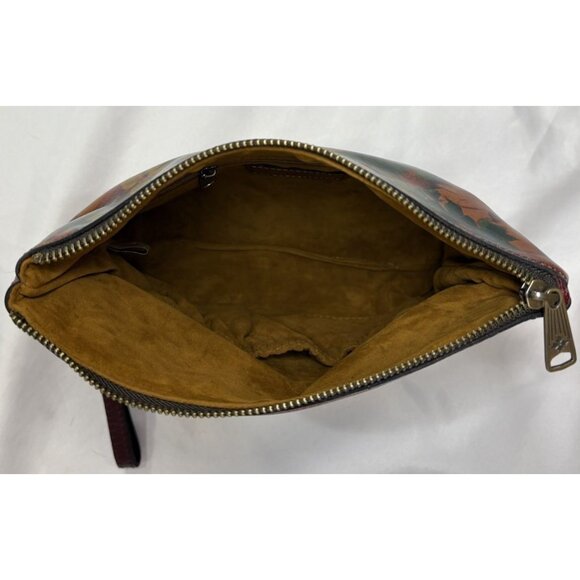 PATRICIA NASH VALERIE SPRING MULTI LEATHER WRISTLET CLUTCH Foldover Purse - Picture 8 of 9